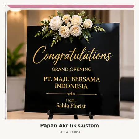Papan Bunga Akrilik Raffles Jakarta